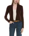 Sofiacashmere Cropped Wool & Cashmere-blend Cardigan In Brown