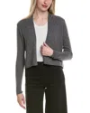 Sofiacashmere Cropped Wool & Cashmere-blend Cardigan In Gray