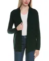 Sofiacashmere Drape Wool & Cashmere-blend Cardigan In Black