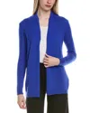 Sofiacashmere Drape Wool & Cashmere-blend Cardigan In Blue