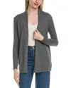 Sofiacashmere Drape Wool & Cashmere-blend Cardigan In Gray