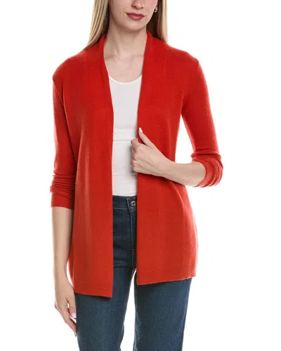 Sofiacashmere Drape Wool & Cashmere-blend Cardigan In Orange