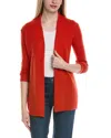 Sofiacashmere Drape Wool & Cashmere-blend Cardigan In Orange