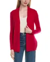 Sofiacashmere Drape Wool & Cashmere-blend Cardigan In Red