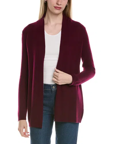 Sofiacashmere Drape Wool & Cashmere-blend Cardigan In Red