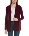 Sofiacashmere Drape Wool & Cashmere-blend Cardigan In Red