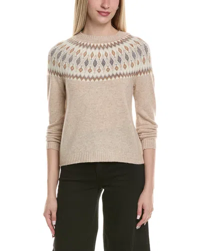 SOFIACASHMERE FAIRISLE CREWNECK WOOL & CASHMERE-BLEND SWEATER