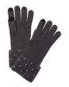 Sofiacashmere Heat Set Cuffs Cashmere Glove In Gray