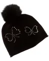 Sofiacashmere Heatset Bow Cashmere Hat In Black
