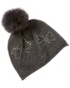 Sofiacashmere Heatset Bow Cashmere Hat In Grey