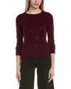Sofiacashmere Bow Embellishment Wool & Cashmere-blend Sweater In Burgundy