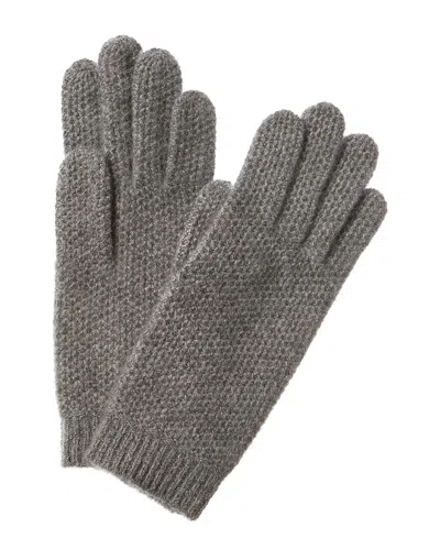 Sofiacashmere Honeycomb Cashmere Gloves In Gray