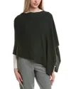 Sofiacashmere Jersey Solid Wool & Cashmere-blend Poncho In Multi