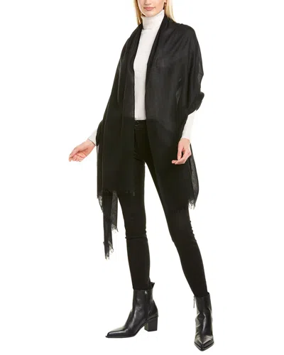 Sofiacashmere Lightweight Cashmere Wrap In Black