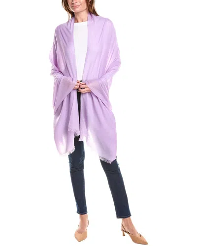 Sofiacashmere Lightweight Cashmere Wrap In Purple
