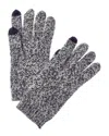 Sofiacashmere Marl Texting Cashmere Glove In Black