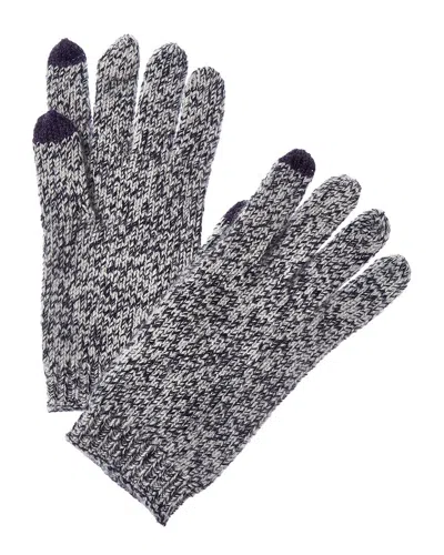 Sofiacashmere Marl Texting Cashmere Glove In Gray