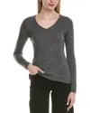 Sofiacashmere Modern V-neck Wool & Cashmere-blend Sweater In Brown