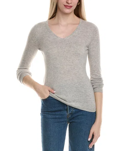SOFIACASHMERE MODERN V-NECK WOOL & CASHMERE-BLEND SWEATER