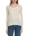 Sofiacashmere Modern V-neck Wool & Cashmere-blend Sweater In White