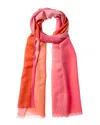 Sofiacashmere Ombre Cashmere Wrap In Orange