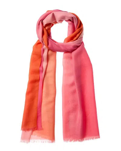 Sofiacashmere Ombre Cashmere Wrap In Orange
