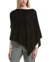 Sofiacashmere Reverse Jersey Sequin Wool & Cashmere-blend Poncho In Black