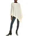 Sofiacashmere Ruffle Trim Wool & Cashmere-blend Poncho In Beige
