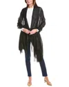 Sofiacashmere Sequin Cashmere Wrap In Black