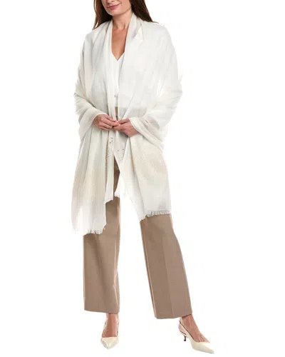 Sofiacashmere Sequin Cashmere Wrap In White