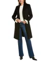 Sofiacashmere Shawl Collar Wool & Cashmere-blend Coat In Black