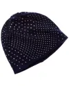 Sofiacashmere Snake Heatset Cashmere Beanie In Black
