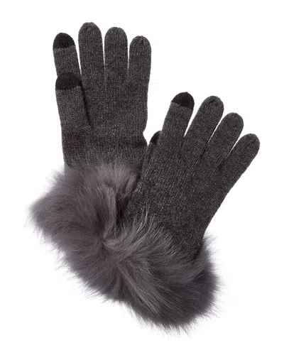 Sofiacashmere Tech Cashmere Glove In Black