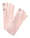 Sofiacashmere Touch Screen Cashmere Glove In Pink