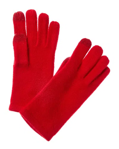 Sofiacashmere Touch Screen Cashmere Glove In Red