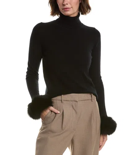 Sofiacashmere Turtleneck Cashmere Sweater In Black