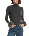 Sofiacashmere Turtleneck Cashmere Sweater In Gray