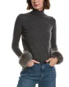 Sofiacashmere Turtleneck Cashmere Sweater In Gray