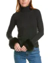 Sofiacashmere Turtleneck Cashmere Sweater In Grey