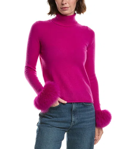 Sofiacashmere Turtleneck Cashmere Sweater In Pink