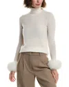 Sofiacashmere Turtleneck Cashmere Sweater In White