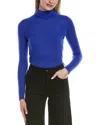 Sofiacashmere Turtleneck Wool & Cashmere-blend Sweater In Blue