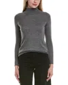 Sofiacashmere Turtleneck Wool & Cashmere-blend Sweater In Gray