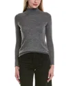 Sofiacashmere Turtleneck Wool & Cashmere-blend Sweater In Gray
