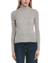 Sofiacashmere Turtleneck Wool & Cashmere-blend Sweater In Gray