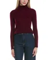 Sofiacashmere Turtleneck Wool & Cashmere-blend Sweater In Purple