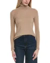 Sofiacashmere Turtleneck Wool & Cashmere-blend Sweater In Sand