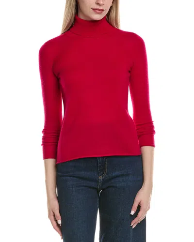 Sofiacashmere Turtleneck Wool & Cashmere-blend Sweater In Pink