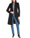 Sofiacashmere Wool & Cashmere-blend Coat In Black
