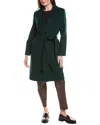 Sofiacashmere Wool & Cashmere-blend Coat In Green